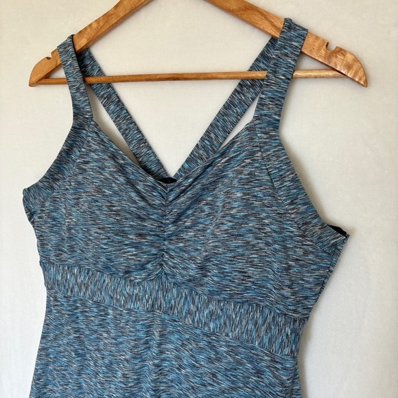 prAna womens blue casual outdoor built in bra Amaya Spacedye Dress size XL - Picture 2 of 8